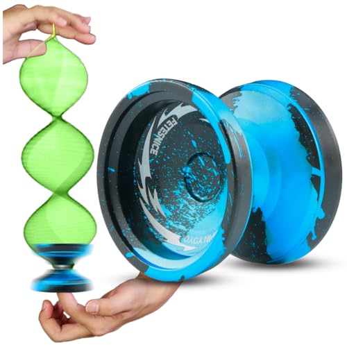 FETESNICE FS23 Yoyo Professional Responsive Yoyo for Kids 8-12, Unresponsive Yo yo for Adults, Dual Function Metal Fingerspin Trick Yo-yos with Yo-yo...