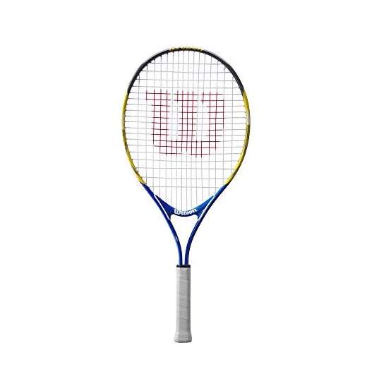 Wilson WRT20300U - Raqueta de tenis, US Open 25, azul / amarilla, para niños