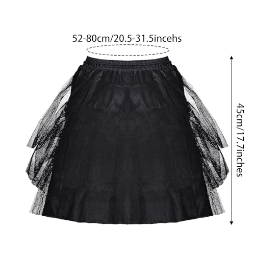baotongle Girls 3 Layers Tulle Short Wedding Flower Girl Petticoat Crinoline Slips Underskirt2