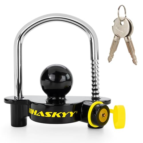 Haskyy Antivol de Remorque I Attelage &agrave; boule de remorquage I Dispositif de s&eacute;curit&eacute; des caravan