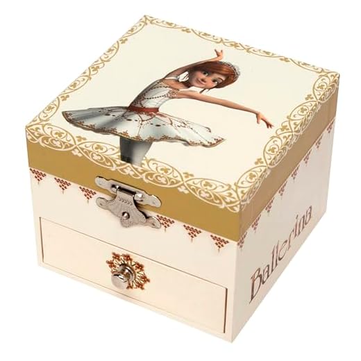 Trousselier, pequeña caja de música con diseño de Ballerina.
