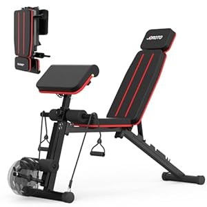 JOROTO Weight Bench Adjustable, Foldable Workout Bench Press, 350KG Load Strength Training Benches for Home Gym Full Body Workout, Roman Chair Dumbbell Bench