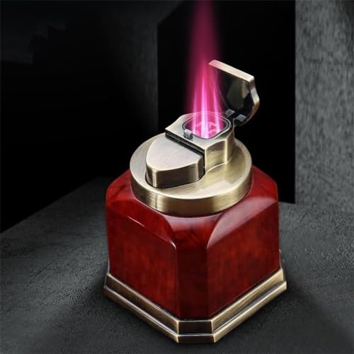Encendedor de escritorio recargable con llama ajustable miniatura 1