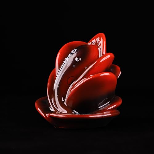 Image of Artarium 3 Inch Rose Shape Ganesh Idol for Car Dashboard | Red Shri Ganesh Ji Murti for Puja and Home Decor | Ganesh Ji Statue for Office Desk, Housewarming & Gift Items, Spiritual Sculpture