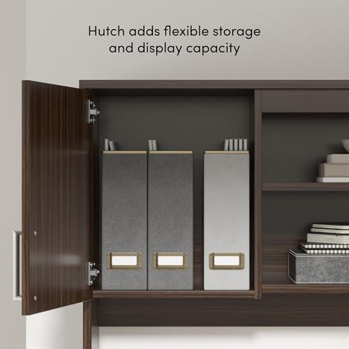 Image of Bestar, Ridgeley Collection, 3-Piece Set Including a U-Shaped Desk with Hutch, a Lateral File Cabinet, and a Bookcase
