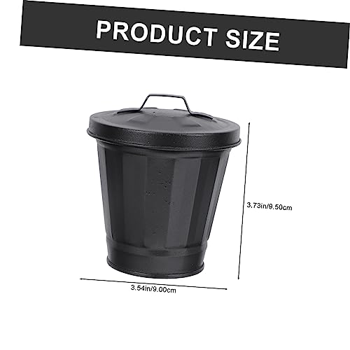 Mini caneca de basura con tapa para escritorio y hogar miniatura 2