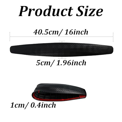 PDETVEO 8PCS Non-Collision Patch Car Bumpers, 16 Inch Bumper Guard Strip, Non-Scratch Bumper Protector Trim Universal for Car Side Door Edge, Trunk, Fenders, Black
