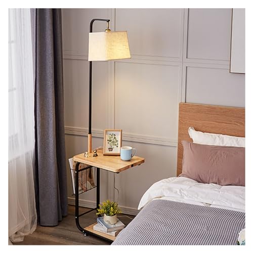 Lámpara de pie ahorra espacio con mesa y USB para salones pequeños 4