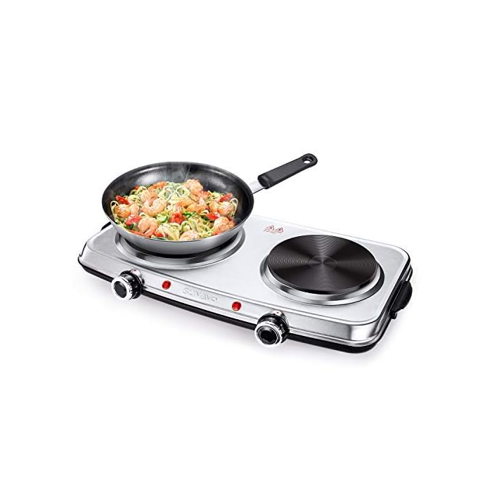 Buy SUNAVO Hot Plates for Cooking, Electric Hob with Handles, Stainless