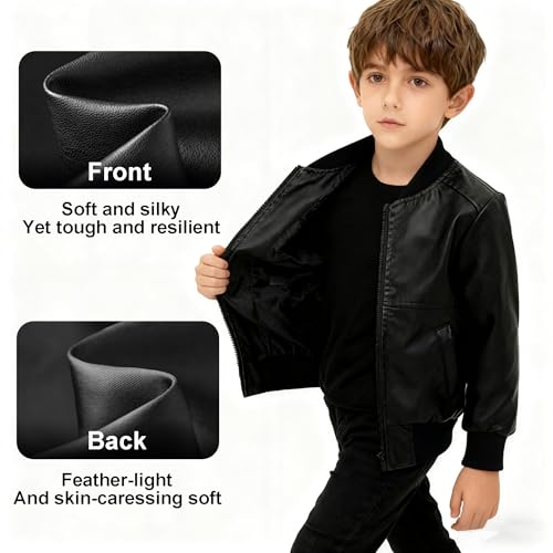 Chaqueta de cuero estilo años 50 para niños miniatura 6
