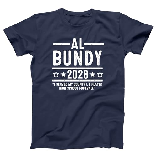 Donkey Tees Al Bundy 2024 - Funny Comedy Retro Classic Humor Mens Shirt Large Navy