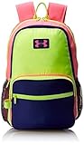 Under Armour Girls' Great Escape Backpack, High-Vis Yellow /Pink Punk, One Size Fits All