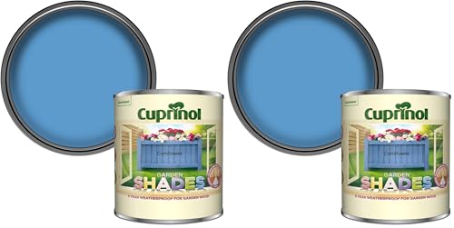 Image of Cuprinol Garden Shades Wood Paint - Cornflower - 1L (Pack of 2)