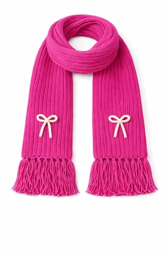 Image of KB STAR Cute Bow Women Casual Luxurious Premium Checkered Acrylic Woolen Muffler /Scarf /Stole for Winter