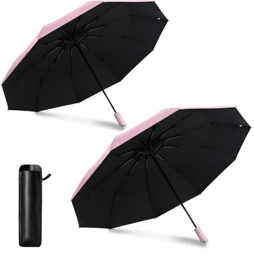 Image of UV Protection Umbrella for Rain and Sun - UPF 50+ Windproof, Portable, Travel, Compact, Automatic Open Close for Men and Women