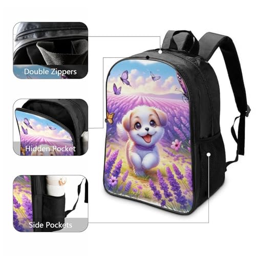 Mochila para niños regreso a la escuela con relieve de perro 3D 3