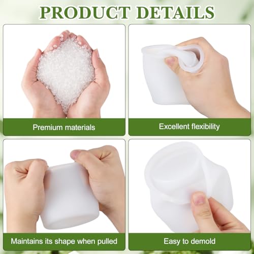 Image of Housoutil Cylinder Resin Mold Silicone, Silicone Resin Molds for Epoxy Casting, Round Pen Holder Mould, Concrete Planter Flower Pot Mould, Cup Makeup Brush Storage Organizer DIY Craft Making Kit