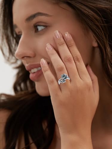 Seiyang Natural Moss Agate Ring 925 Sterling Silver Leaf Moss Agate Ring Promise Ring Engagement Wedding Jewelry Gifts for Women3