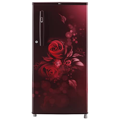 Image of LG 185 L 3 Direct-Cool Single-Door Refrigerator Appliance (GL-B199OSED, Scarlet Euphoria, Fastest Ice Making, 2023 Model)