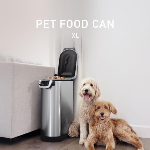 simplehuman 35 L, 40 lb / 18.1 kg XL Pet Food Storage Can, Brushed Stainless Steel by simplehuman - Image 2