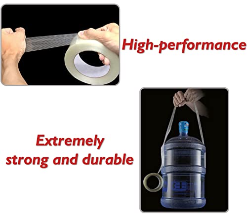 Herzlg Life Filament Strapping Tape 1 Inch X 60Yds, 4Pack Packing Tape,Heavy Duty Transparent Reinforced Fiberglass Tape #TOP3