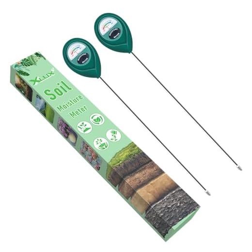 XLUX Long Probe Deep Use Soil Moisture Meter Sensor, Water Monitor Indicator, Hygrometer for Outdoor Indoor Large Pot Plants, Flower, Gardening, Farming, 2 Pack
