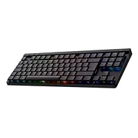 Logitech G G515 LIGHTSPEED TKL kabellose flache Gaming-Tastatur, LIGHTSYNC RGB, dünnes Profil ohne Ziffernblock, PBT-Tastenkappen, lineare mechanische Switches, Deutsches QWERTZ-Layout - Schwarz