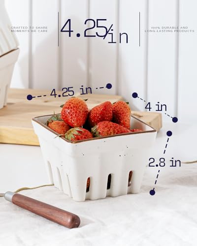 Getstar Ceramic Fruit Bowl, Berry Basket thumb #2