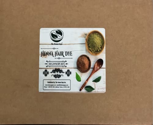 Henna Hair Dye Kit - Includes Light Brown Henna Hair Dye, Shampoo & Conditioner, Amla Powder, Application kit & Detailed Instructions