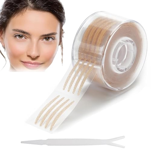 600 Stück Schlupflid Tapes, Augenlid Stripes Unsichtbare Doppelte Schlupflider Tape Augenlid Lifting ohne OP, Wasserdicht Eyelid Klebeband Augenlid Aufkleber Band mit Gabelstangen Pinzette, Hautfarbe