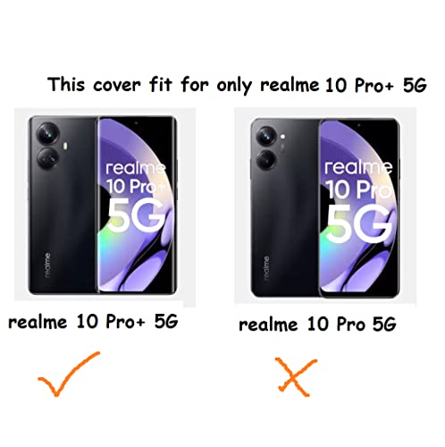 Image of COVERBLACK Rubber Back Cover for Realme RMX3686 / 10Pro Plus 5G - Transparent