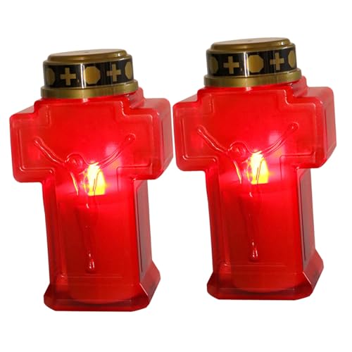 Velas LED de Cruz Roja para Crear un Rincón de Oración en tu Tocador