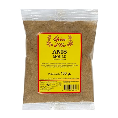 Anis Vert Poudre 100g - Epice d'Or, 100% Naturel, Sans Colorant, Sans Additif, Sans Arôme Artificiel Ni Conservateur