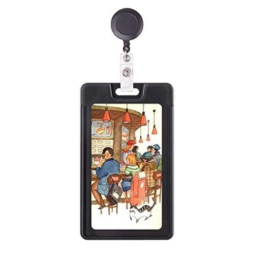Porte-badge rétractable chat Miaoji pour personnel de restaurant