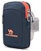 Produktbild CAMEL CROWN Sport Armband Armtasche,Sportarmband Outdoor Handytasche Multifunktionale Doppelarmtasche Armbinde für Handy Bis zu 5,5", iPhone8Plus/ 7/ 6S/6 Plus, Samsung,Huawei,HTC (Dunkelblau)