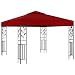 Produktbild vidaXL Pavillon UV-beständig Doppeldach Gartenzelt Partyzelt Festzelt Gartenpavillon Bierzelt Garten 3x3m Weinrot Stahl Stoff mit PA-Beschichtung