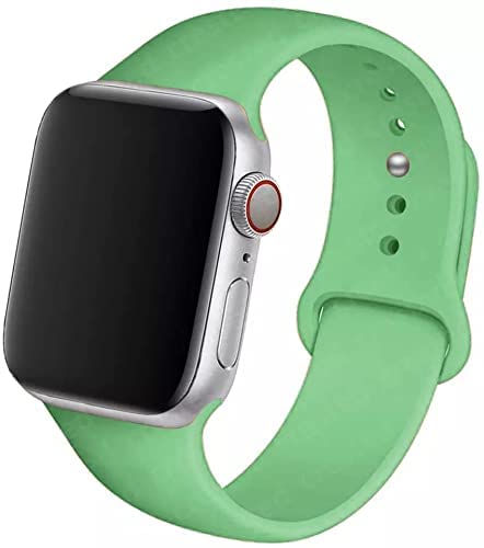 GenericUS STORES Plain Soft Silicone Sport Wristband Compatible with Apple Watch iWatch Bands 42mm,44mm Soft Silicone Strap Wristbands for Apple Watch Series 6/5/4/3/2/1/SE