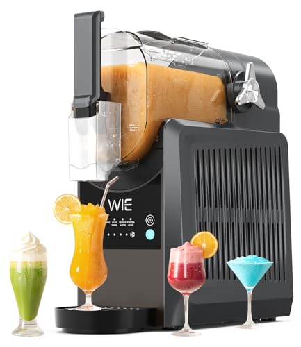 WIE Slushie Machine for Home, 88oz Slushy Machine No Ice Needed with 5 Presets, Shaved Ice Machine Self-Cleaning, Frozen Drink & Smoothie Maker Machine for Margaritas, Frappés, Cocktails & More