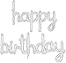 Happy Birthday Balloons Banner,16 Inch Mylar Foil Letters Balloonsï¼ŒBirthday Party Banner For Kids And Boy And Girl Adultsï¼ŒReusable Ecofriendly Material for Birthday Party Decorations (Silver)
