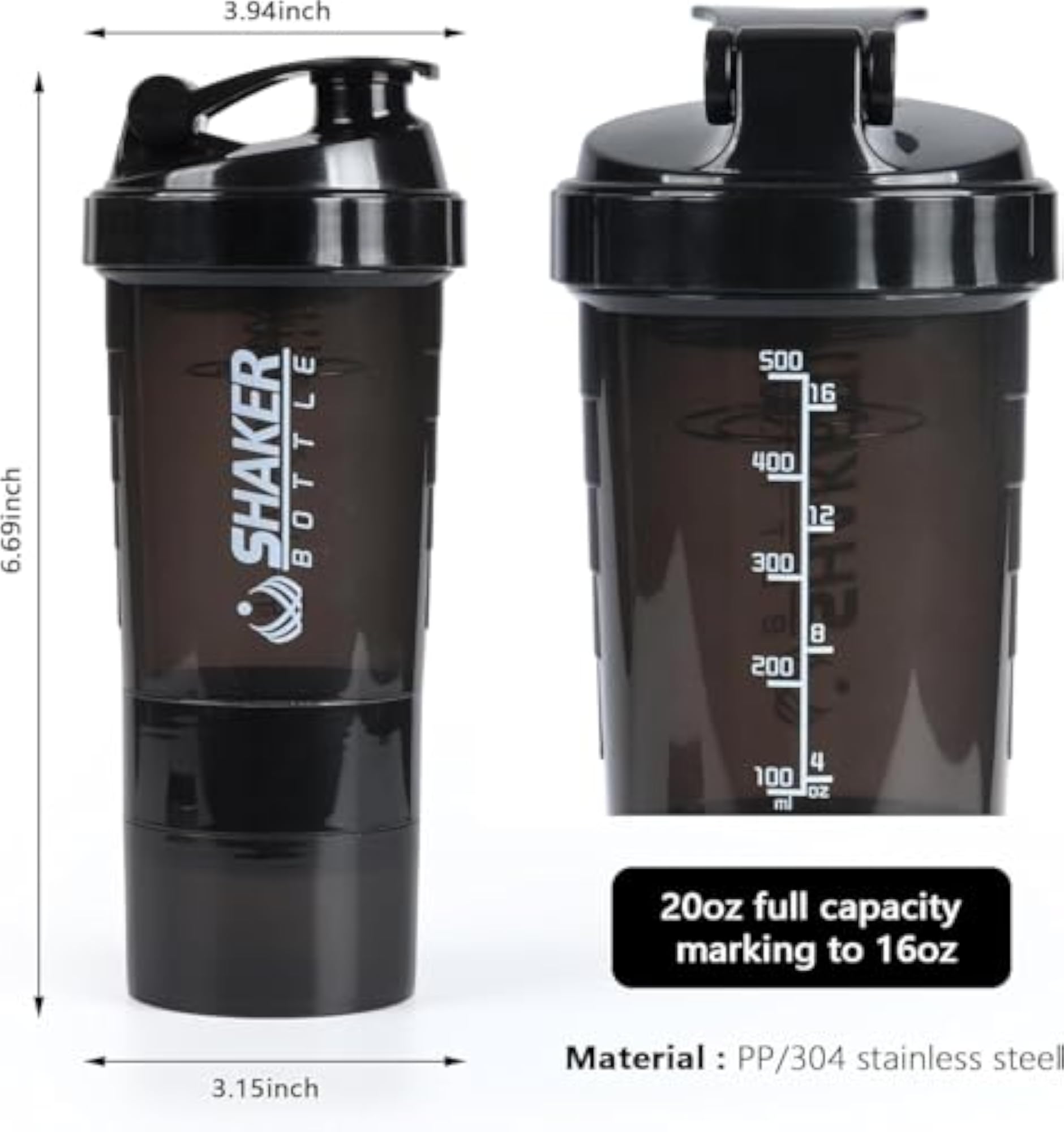 Men's Premium Gym Duffle Bag with Protein Sipper Combo