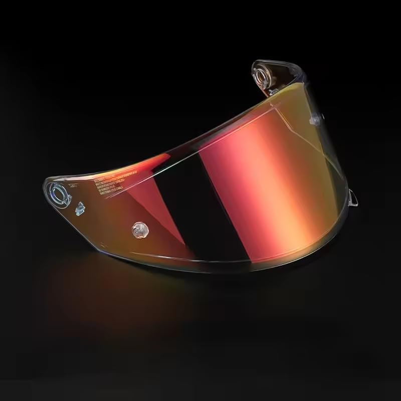 Motorcycle Helmet Visor for KYT NFR NX NZ, Scratch-Resistant Protective Motorcycle Face Shield, Anti-Fog Replacement Face Shield Lens Accessories,D Revo Red