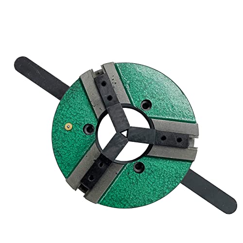 Image of INTBUYING 3 Jaws 8 inch Self-centering Welding Positioner Table Chuck Positioner Chuck 200mm Reversible Lathe Chuck Jaw Suitable for Milling Machine and Drilling Machine
