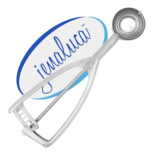 Jenaluca Medium Scoop - Cookie & Mini Cupcake Scooper - 1.5 Tablespoon Disher #50 Stainless Steel Baking Scoop