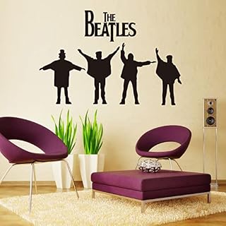 Autocollant mural PVC moderne autocollant Beatles ruban autocollant amovible sculpté décoratif mural mural 95 x 63 cm - Les Beatles, Paul McCartney, John Lennon, RIngo Starr, George Harrison Autocollant mural PVC moderne autocollant Beatles ruban autocollant amovible sculpté décoratif mural mural 95 x 63 cm – Image 2