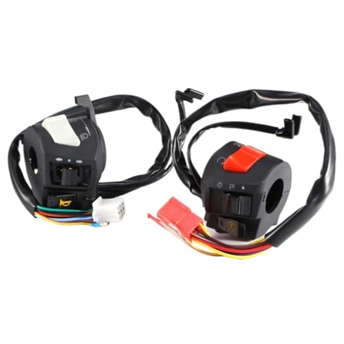 Interrupteur de klaxon de moto réactif avec double commande de phare et extinction 12V