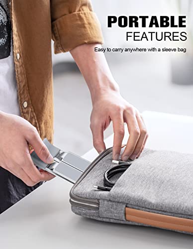 RIWUCT-Laptop-Stand-for-Desk-9-Levels-Adjustable-Ergonomic-Laptop-Riser-Holder-Aluminum-Foldable-Portable-Computer-Notebook-Stand-Compatible-with-MacBook-Air-Pro-All-Laptops-10-156-Silver