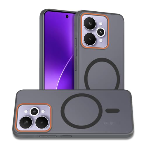 Image of AESTMO Realme 15 5G / 15 Pro 5G Back Cover | Slim Hard Shell | Matte Frosted Hard Back Translucent Back Cover for Realme 15 5G / 15 Pro 5G (Compatible with MagSafe Accessories, Black)