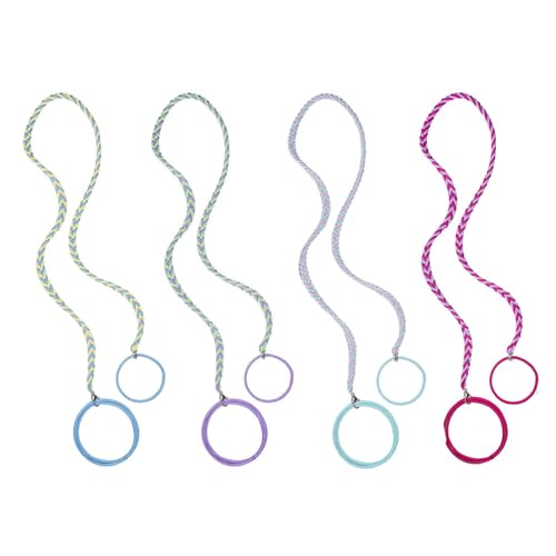 ASTIMESA スパイラル スポーツ ポニーテールホルダー 4個パック 強力な編み込みヘアタイ シュシュ 女性用 太い髪 絡まない ヘアタイバンド 風水水泳ダイビング用 (ブルー、ピンク、グリーン、イエロー)