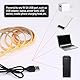 GOMING DC 5V USB COB LED Strip Orange LED Streifen IP65 Wasserdicht 2M 320LED/M LED Band Selbstklebend Lichtband für Home TV Hintergrundbeleuchtung Vitrinenbeleuchtung