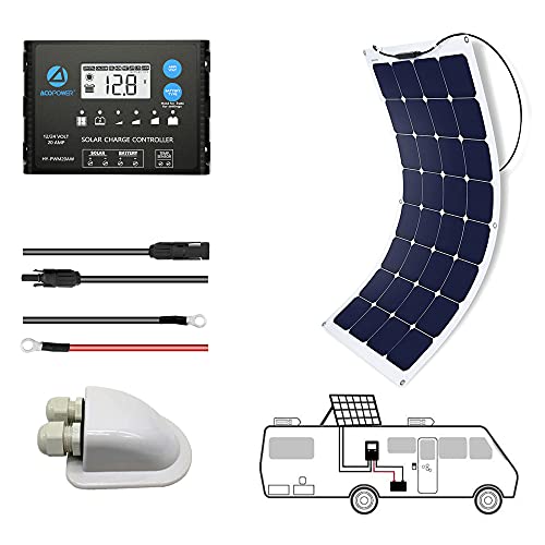 ACOPOWER 110W 12V Flexible Solar Panel Kit